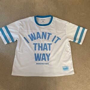 NEW 2026 Backstreet Boys White Cropped Football Jersey // Sphere Las Vegas